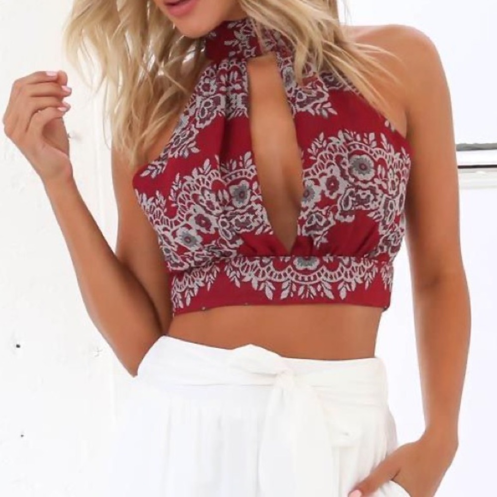 Thewildflowershop alyssa floral print croptop(NWT)